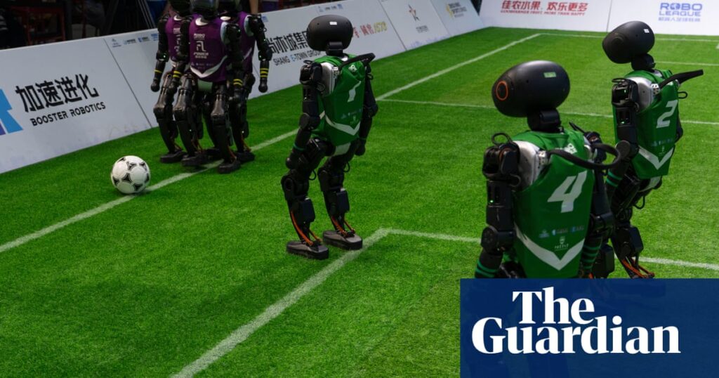 China hosts first fully autonomous AI robot football match | Robots