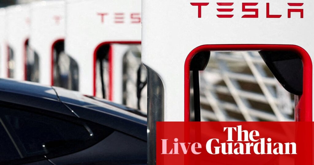 Tesla’s EU sales slump continues; Eurostar services disrupted after ‘cable theft’ – business live | Business