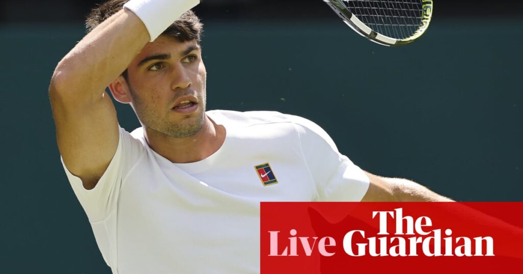 Wimbledon 2025 day one: Alcaraz and Sabalenka in action, Kartal and Tarvet win – live | Wimbledon 2025