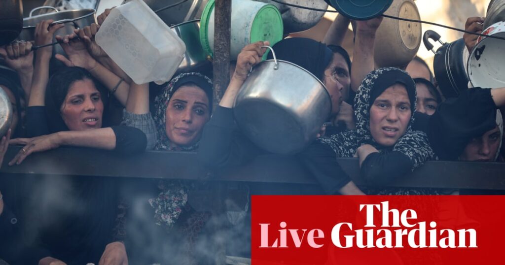 At least 93 reported killed queuing for food in Gaza as Israel issues fresh evacuation orders – Middle East crisis live | Israel