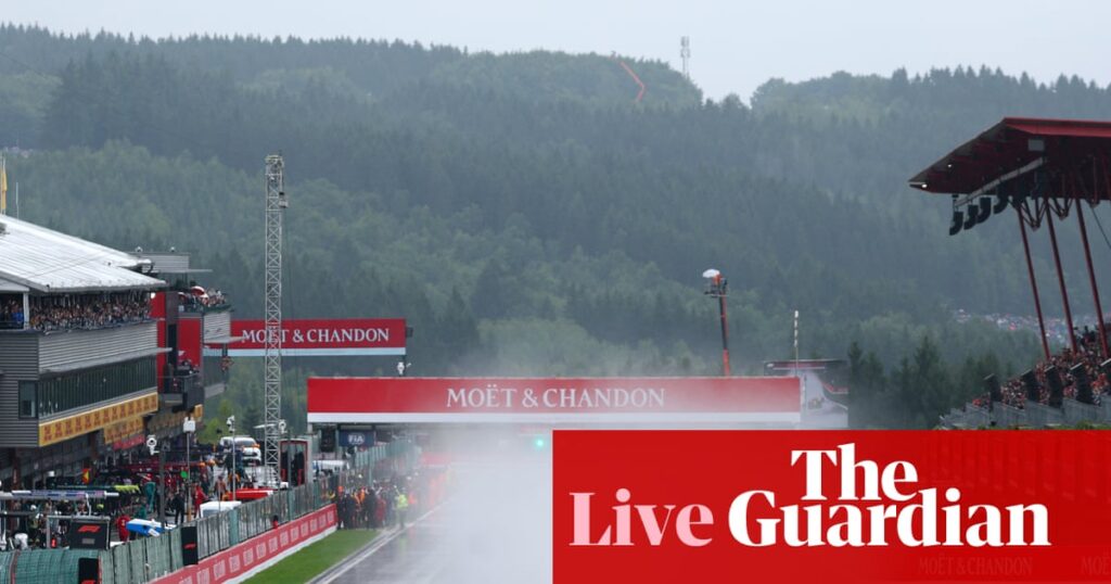 Belgian Grand Prix: Formula One updates as start delayed in rain at Spa – live | Formula One