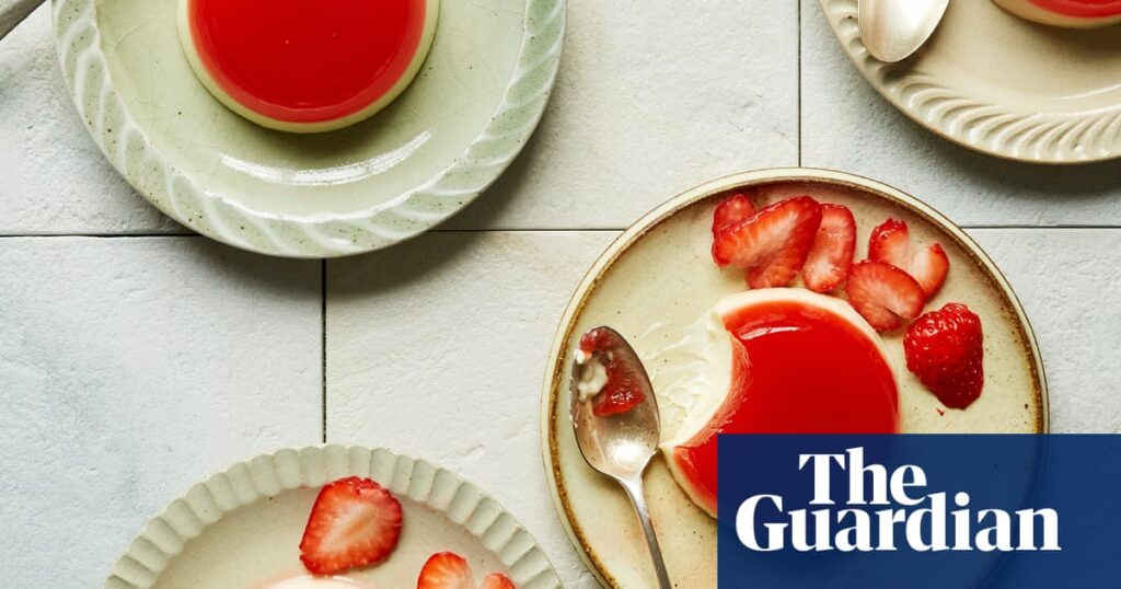 Double wibble wobble: Helen Goh’s recipe for strawberry jelly panna cotta | Dessert