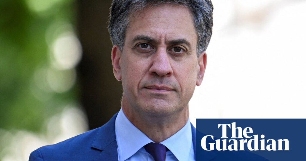 Ed Miliband to tell MPs who reject net zero policies they are betraying future generations | Green politics