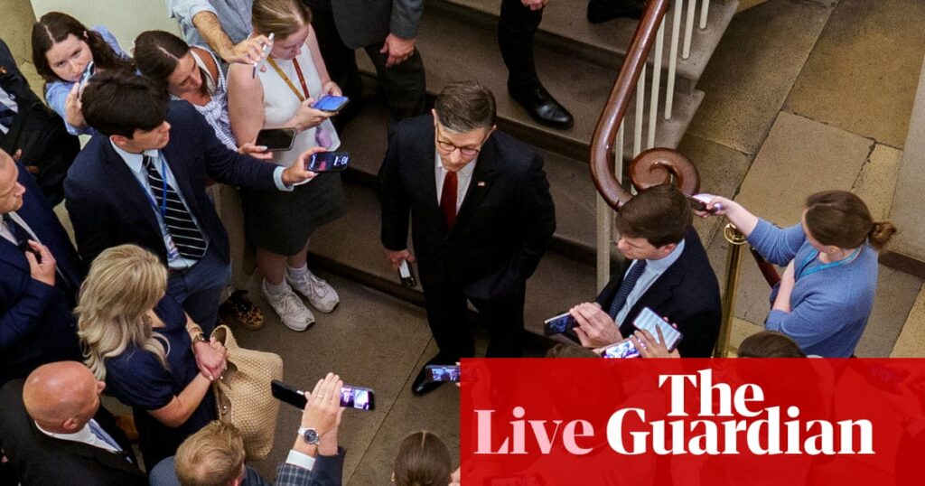 House voting on rule to pave the way to final debate on Trump’s tax-and-spending bill – US politics live | Trump administration