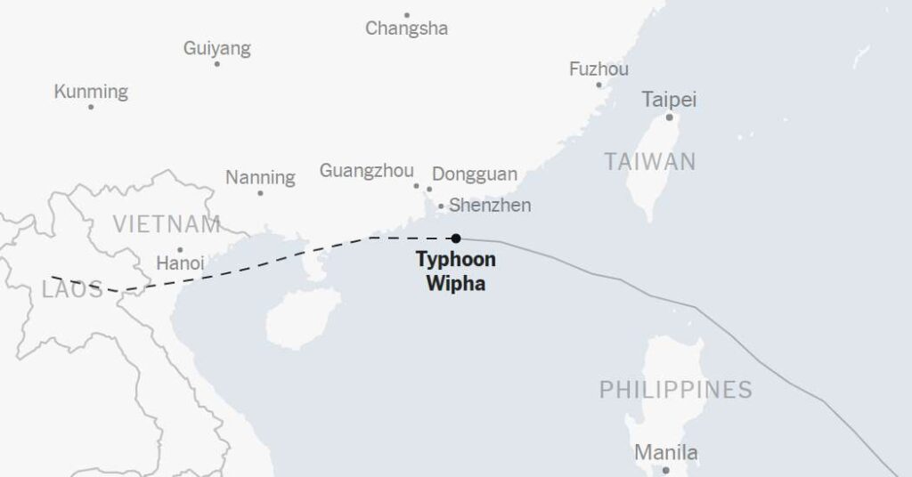 Map: Tracking Typhoon Wipha - The New York Times