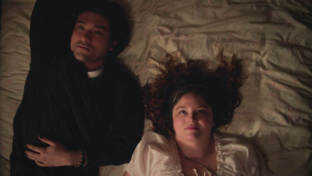 Will Sharpe and Megan Stalter in 'Too Much.'