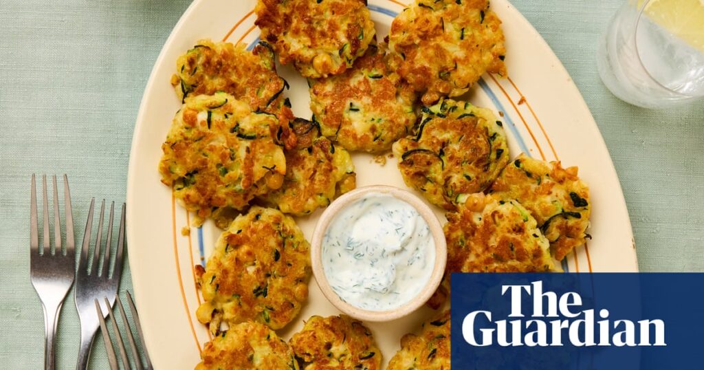 Rukmini Iyer’s quick and easy recipe for halloumi, courgette and chickpea fritters | Snacks
