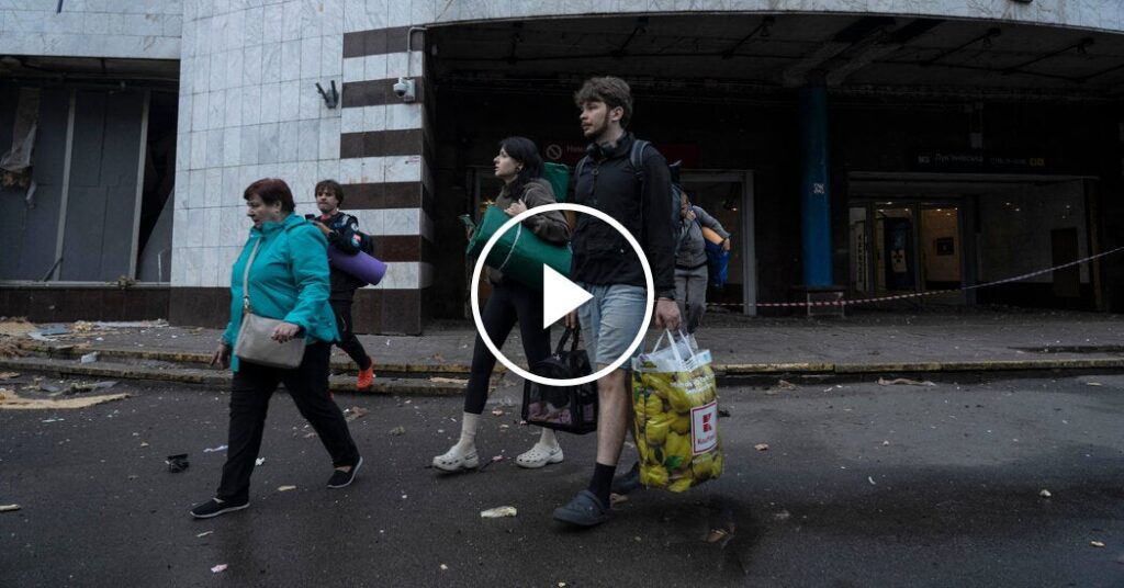 Russia Strikes Kyiv Subway Station Sheltering Residents