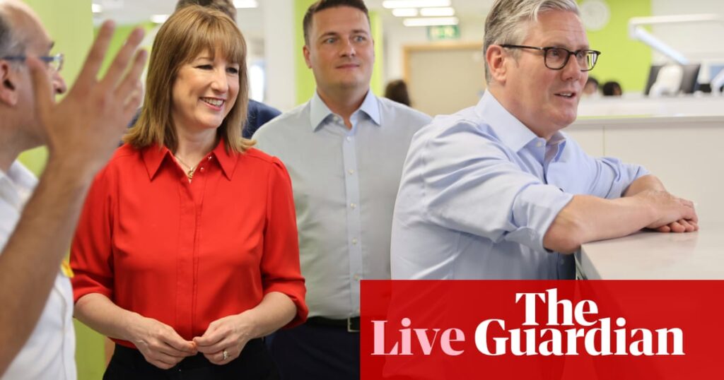 Starmer defends Reeves but refuses to rule out tax rises as he announces 10-year NHS plan– UK politics live | Politics