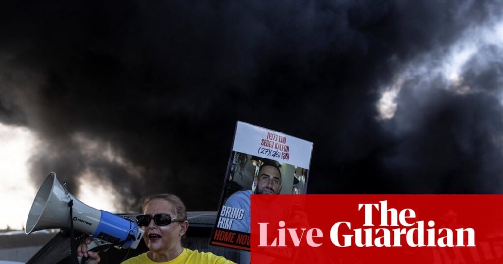 Israeli security cabinet to discuss Gaza and hostage deal amid families’ protests – Middle East crisis live | Gaza