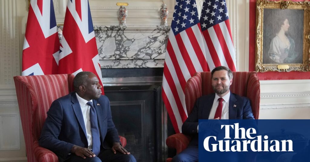 Lammy and Vance to hold meeting to discuss US-brokered Ukraine peace plan | Ukraine