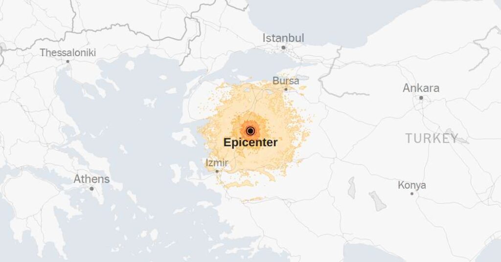 Map: 6.1-Magnitude Earthquake Strikes Turkey