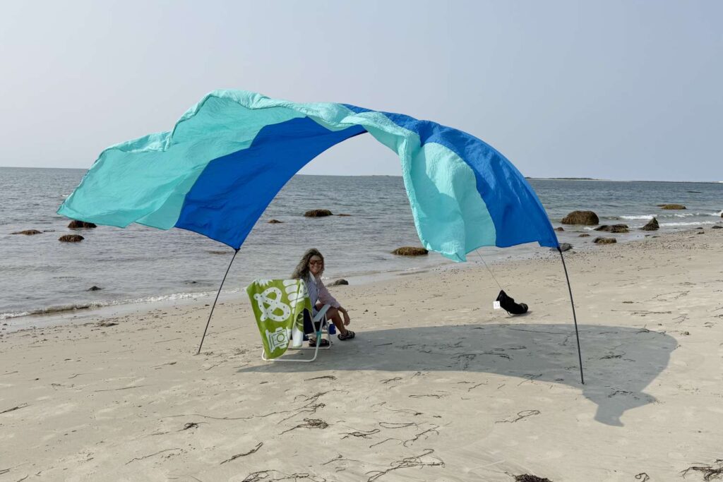 The Shibumi Beach Canopy Is Packable and Easy to Set Up