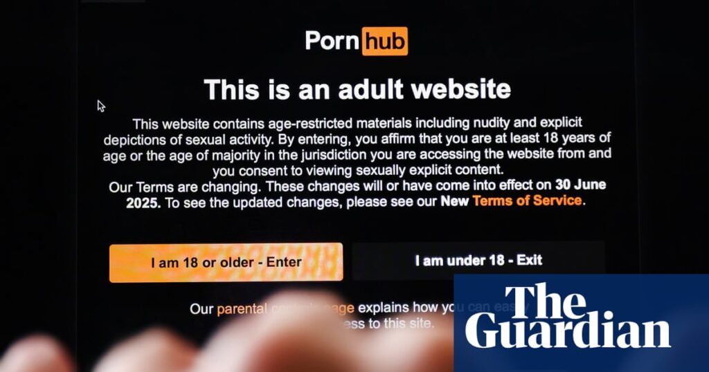 UK traffic to popular porn sites slumps after age checks introduced | Internet safety